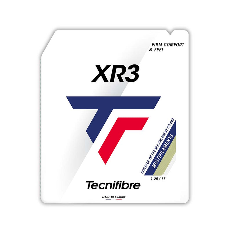 Corda Per Racchetta Da Tennis Tecnifibre TGV 1.25 Mm, Multi-filamento Con 45% Poliuretano, Massimo Comfort E Potenza, Colore Naturale
