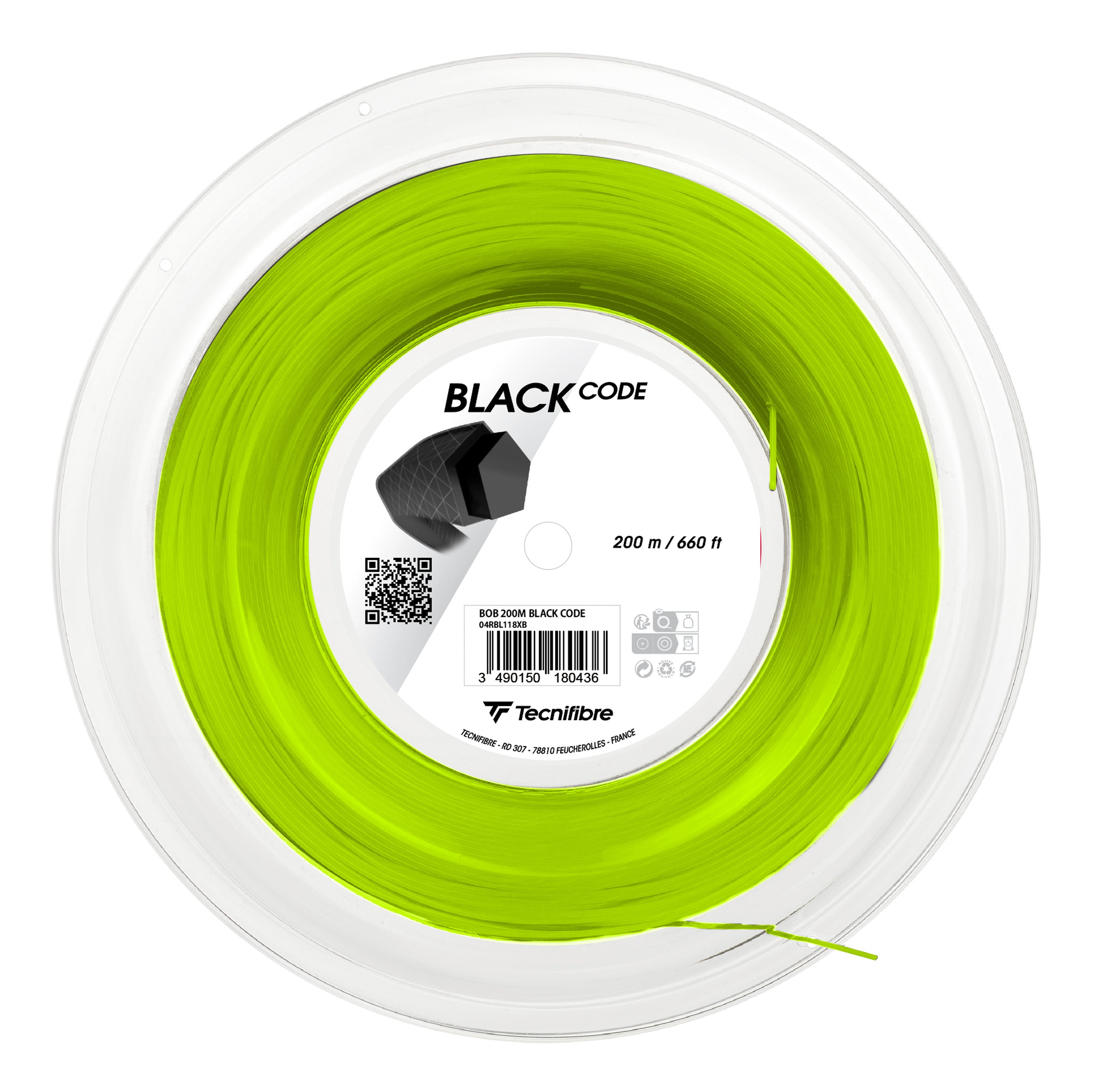 TEC HTLBT-200 ブラック 0.1 Black Code monofilament Lime Reel