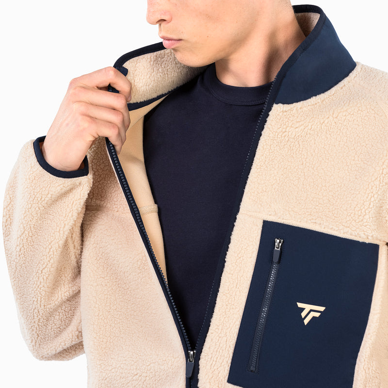 SHERPA FULL ZIP JACKET SAND
