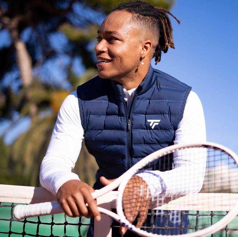 UNISEX NAVY SLEEVELESS TECH JACKET