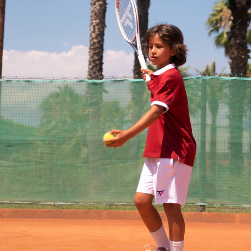 BOYS' CARDINAL TEAM MESH POLO