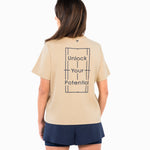 T-SHIRT GRAPHIC TEE FEMME SAND