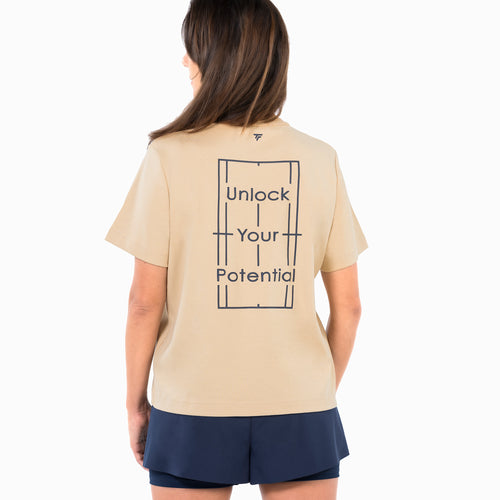 T-SHIRT GRAPHIC TEE FEMME SAND
