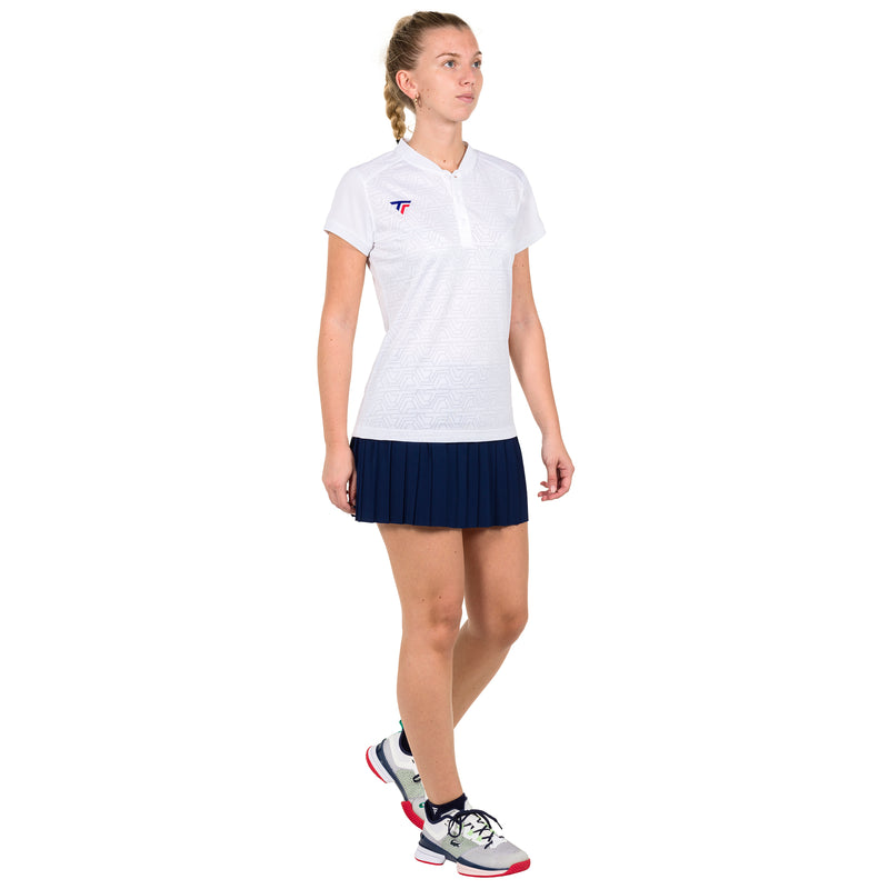 WOMEN'S WHITE TEAM MESH POLO