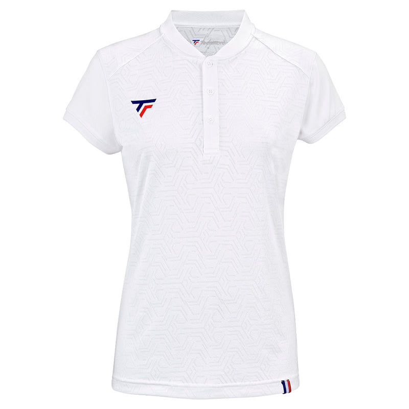 WOMEN'S WHITE TEAM MESH POLO