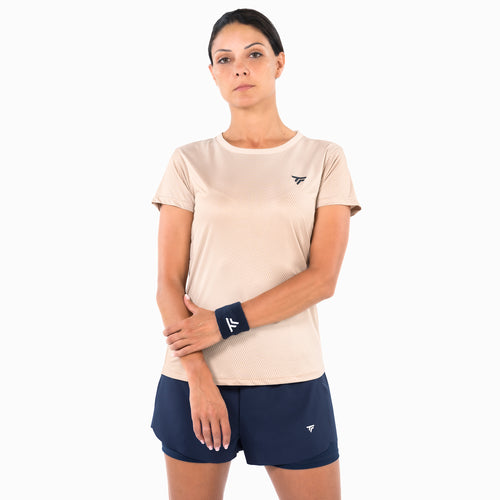 T-SHIRT X-LOOP TEE FEMME SAND