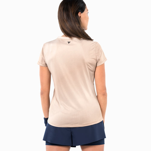 T-SHIRT X-LOOP TEE FEMME SAND