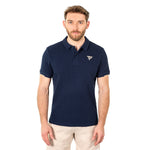 Men's Navy Waffle Polo Shirt