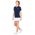 WOMEN'S NAVY PIQUÉ POLO SHIRT