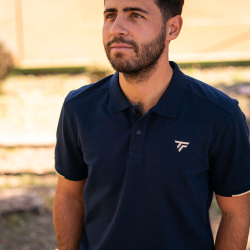 POLO PIQUE HOMME MARINE