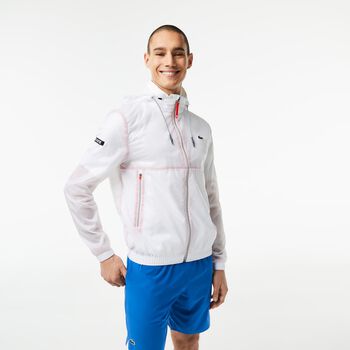 Veste zippée homme Lacoste x Novak Djokovic blanc