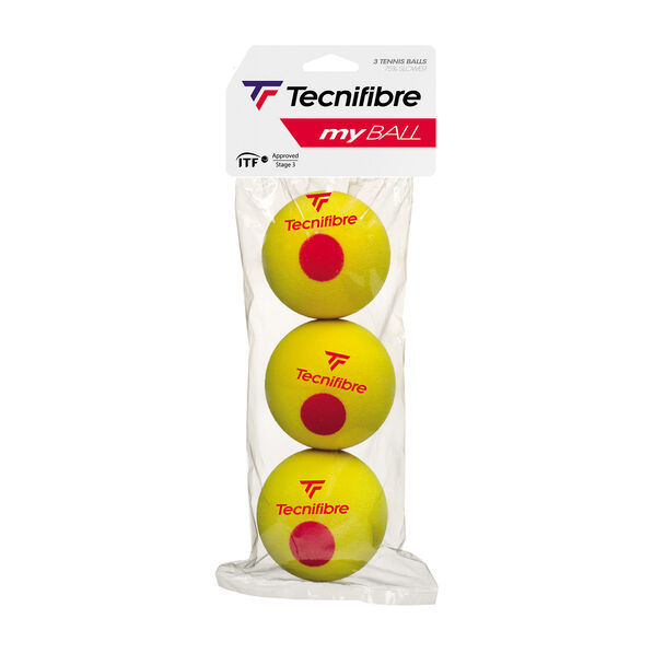 TECNIFIBRE LOT DE 3 BALLES MOUSSE MY BALL - TECNIFIBRE - Balles